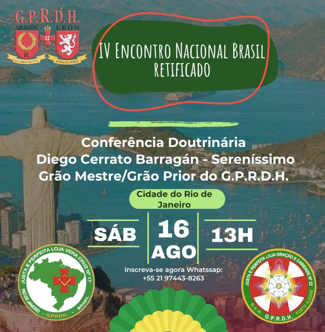Anúncio do IV Encontro Nacional Brasil Retificado 2025 Cartaz de divulgação do IV Encontro Nacional Brasil Retificado 2025, com informações do evento a ser realizado no Rio de Janeiro.